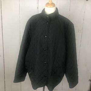 Charter club 3x quilted black jacket